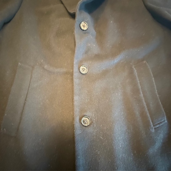 Men's Michael Kors 48R Wool Black 44" Length 3 Button Overcoat-Good Cond… - Picture 3 of 10